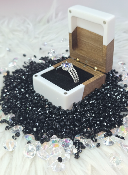 Handgemaakte Huwelijks ringdoos - Personaliseerbaar