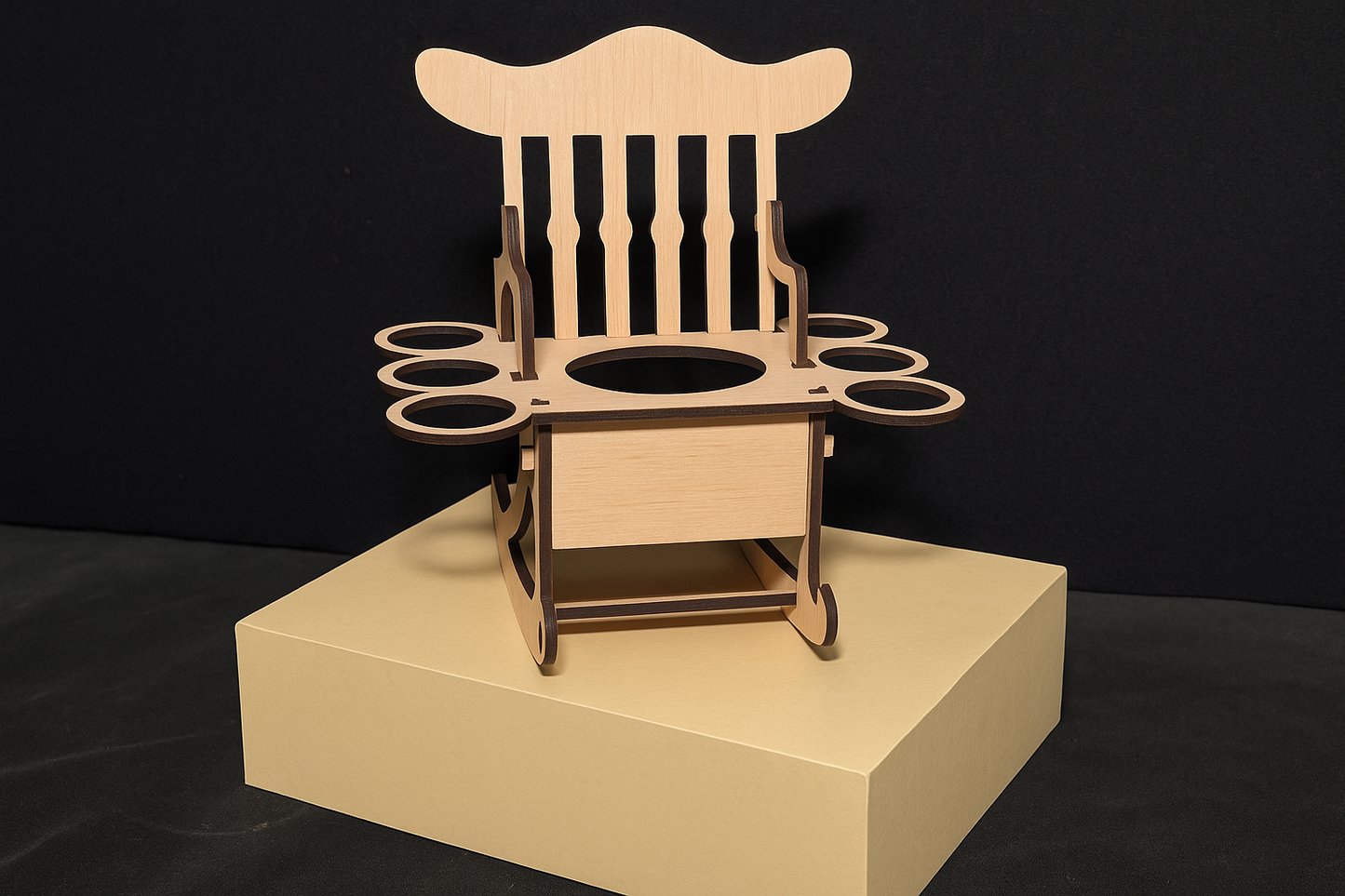 Clean wooden chair holder without engraving