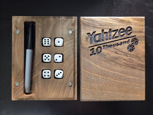 Handgemaakte Yahtzee Set 'The Traveler'