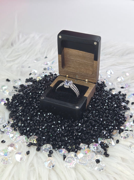 Handgemaakte Huwelijks ringdoos - Personaliseerbaar
