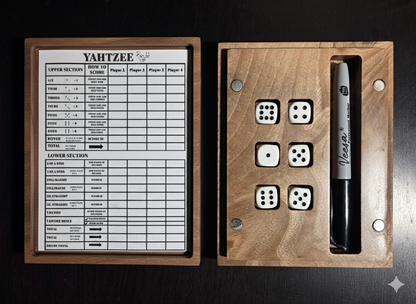 Handgemaakte Yahtzee Set 'The Traveler'
