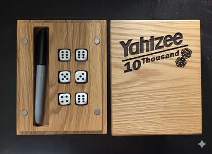 Handgemaakte Yahtzee Set 'The Traveler'