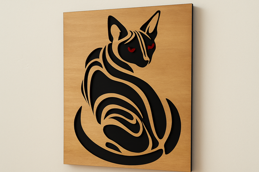 Cat artwork with improved lighting - eyes preserved exactly