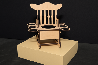 Clean wooden chair holder without engraving