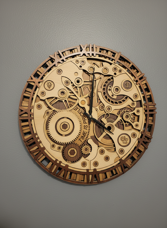 Wandklok The Alchemist's Gear Clock - Steampunk